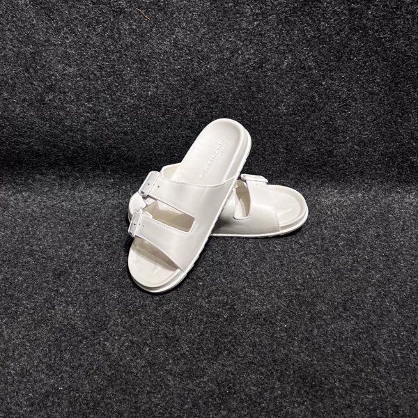Slippers Solid White Double Strap