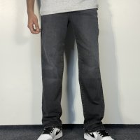 Faded Black Straight Fit Denim Jeans