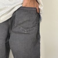 Faded Black Straight Fit Denim Jeans