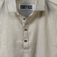 Remi Cotton Katua - Mandarin Collar - Khaki Stripe