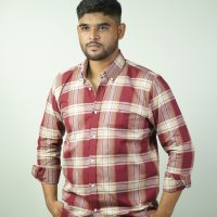 Tommy Hilfiger Classic Maroon Check Shirt