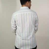 Tommy White-Cerulean-Sky Blue Stripe Shirt