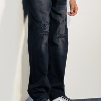 Washed Black Grinding Semi Baggy